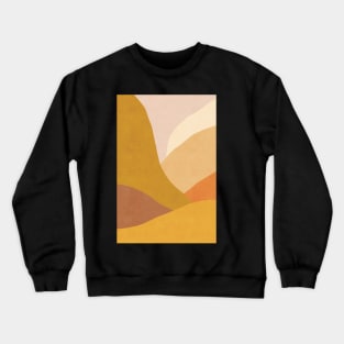 Warm desert landscape color block Crewneck Sweatshirt